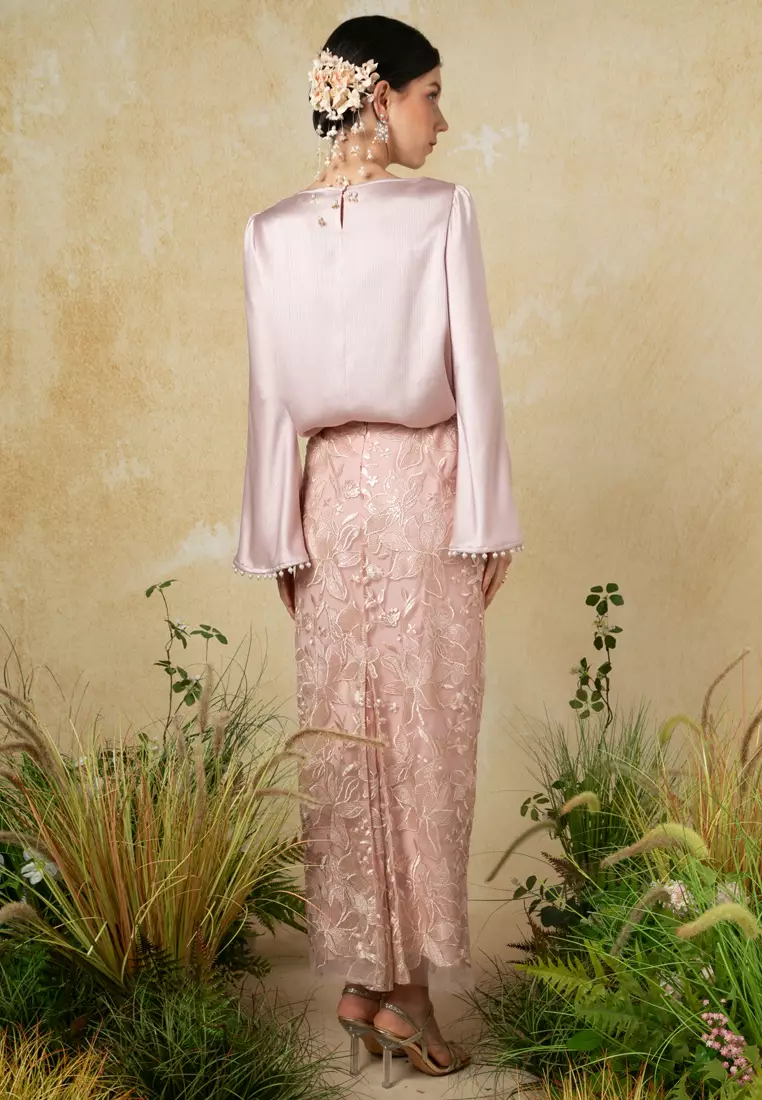 Fiona Top With Peplum Skirt Set