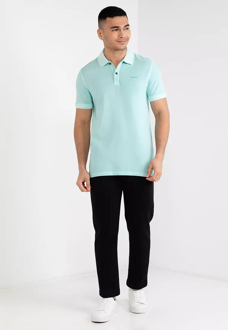 BOSS HUGO BOSS - Cotton Piqué Slim Fit Polo Shirt 2024 | Buy BOSS ...