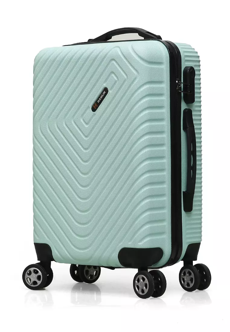 Carlton Koper Hardcase Unisex Size 20 Inch Uniqe Design Tas Travel Large Compartment Material ABS+PVC Coated ORIGINAL - Green