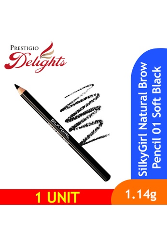 Prestigio Delights SilkyGirl Natural Brow Pencil 01 Soft Black 8C2C9ESC1CC377GS_1