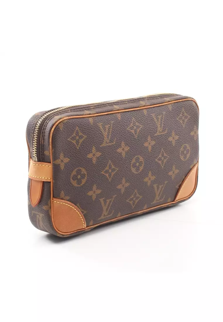 Review: Louis Vuitton Clutch Monogram Marly Dragonne with PVC bag, Boutique Secondlife blog