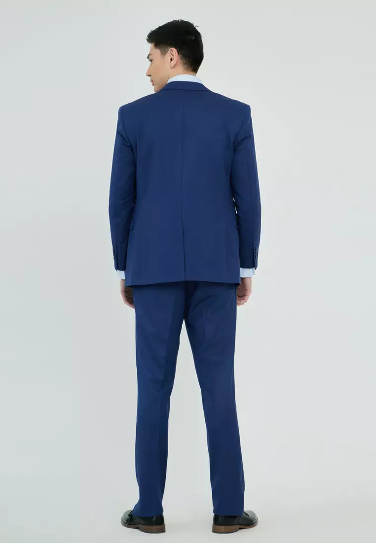 Solid Stretch Slim Fit Suit Blazer