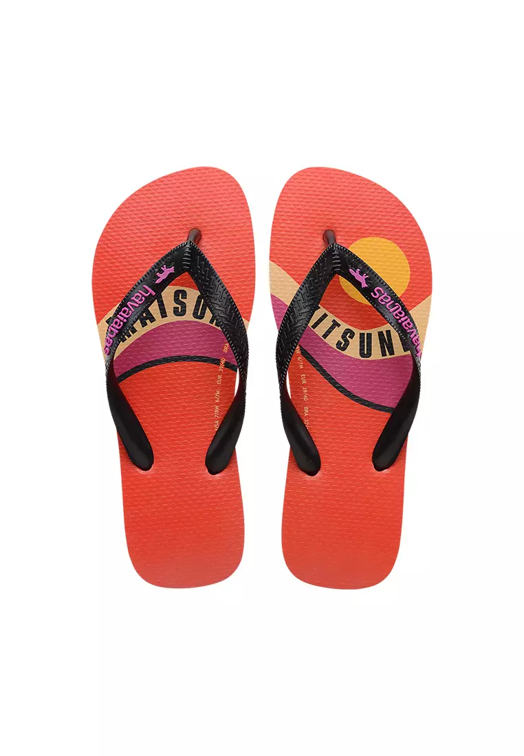 Discount on Havaianas  shoes - SKU: Top Maison Kitsune Wave Flip Flops