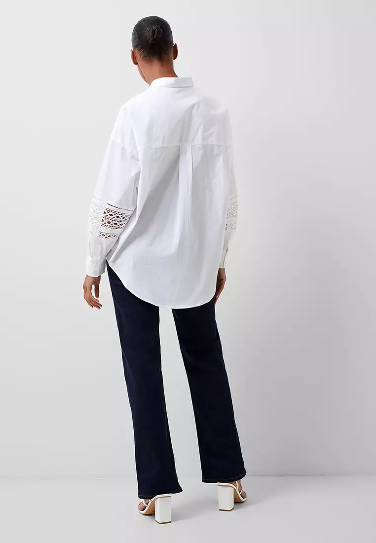Buy French Connection RHODES EMBROIDERED lS SHIRT 2026 Online | ZALORA