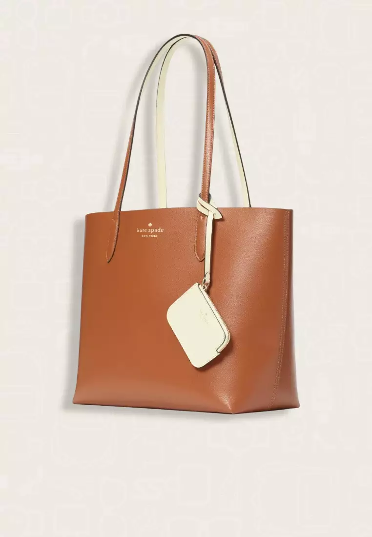 Kate Spade Ava Reversible Tote Warm Gingerbread