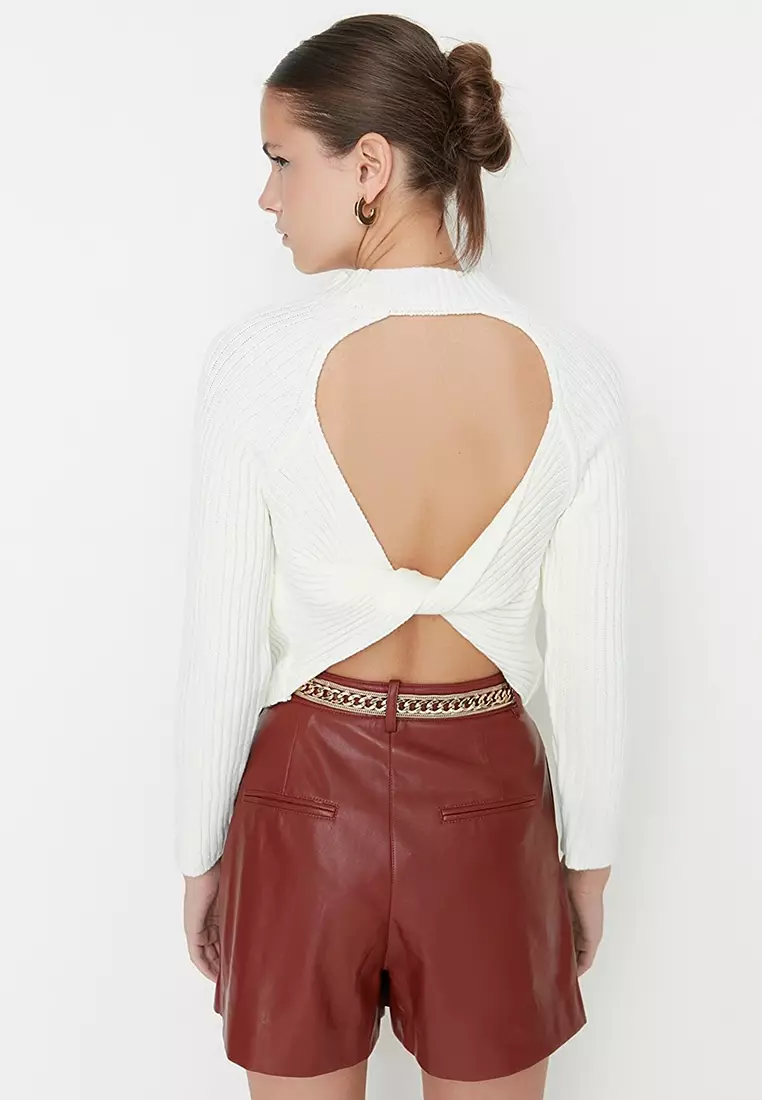 Trendyol Open Back Sweater 2024 Buy Trendyol Online ZALORA