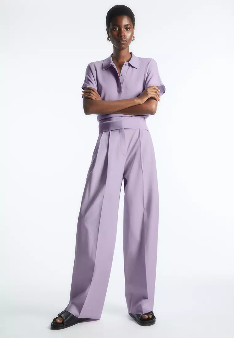 Wide-Leg Tailored Trousers