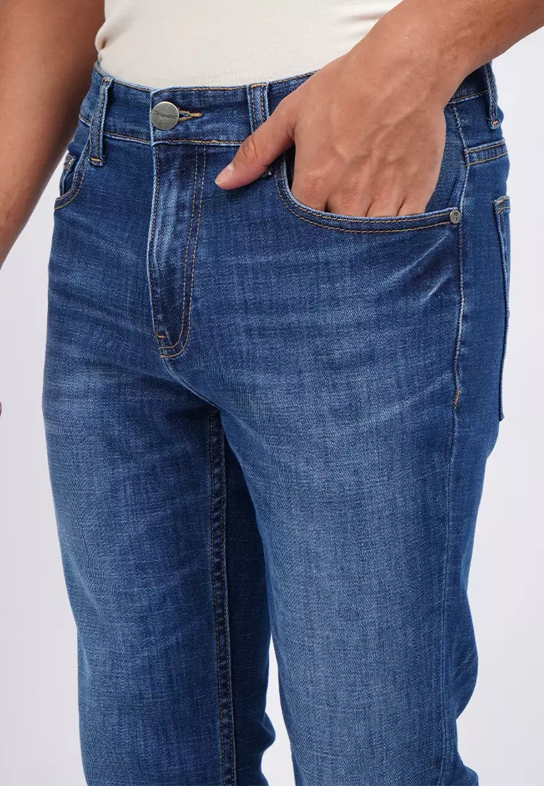 Tirajeans Slim Tapered Denim Pants 7-MLDISEA125C008 Med Blue