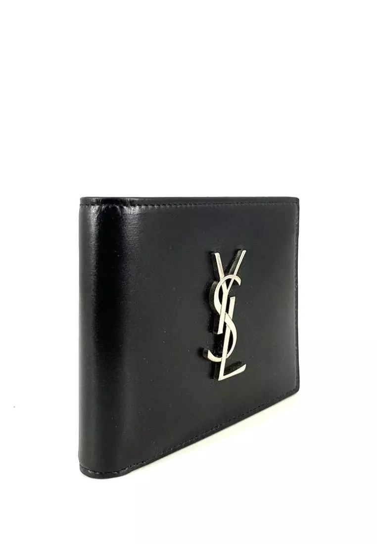 Saint Laurent Men's Wallet Soft Leather Card Black