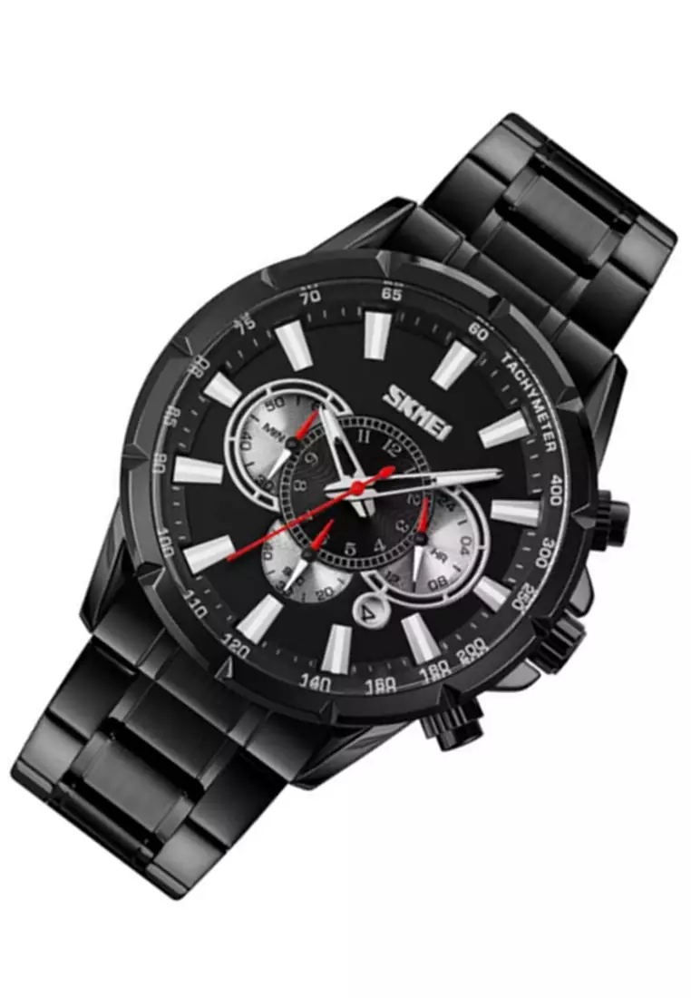 Jam Tangan Pria Analog Waterproof Many Function Strap Tali Material Stainless Steel BL26 ORIGINAL
