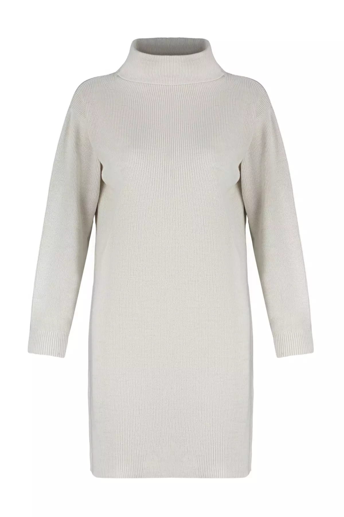 Mini Knitwear Turtleneck Dress