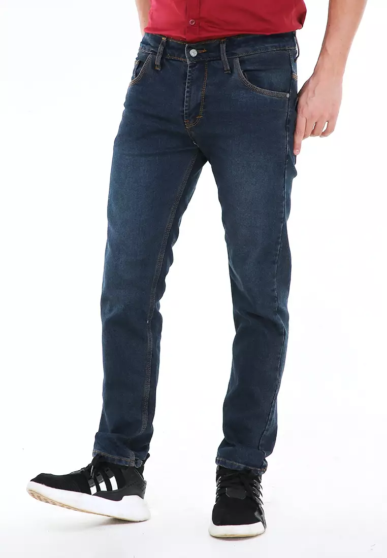 Locko Celana Panjang Denim Pria Style Casual Long Pants Material Jeans ORIGINAL - Bio Thin
