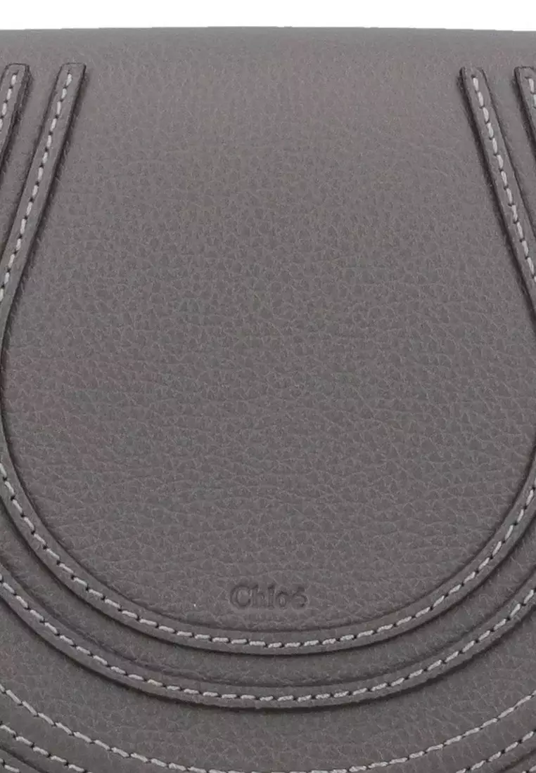 Small Marcie Saddle Crossbody Bag in Elephant Grey