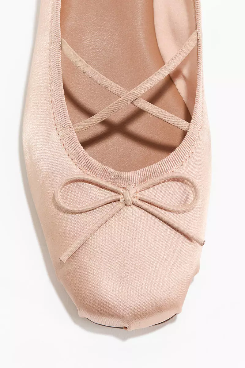 Satin ballet flats