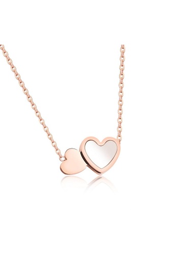 Air Jewellery gold Luxurious Veneto Heart Necklace In Rose Gold 592DAAC1449520GS_1