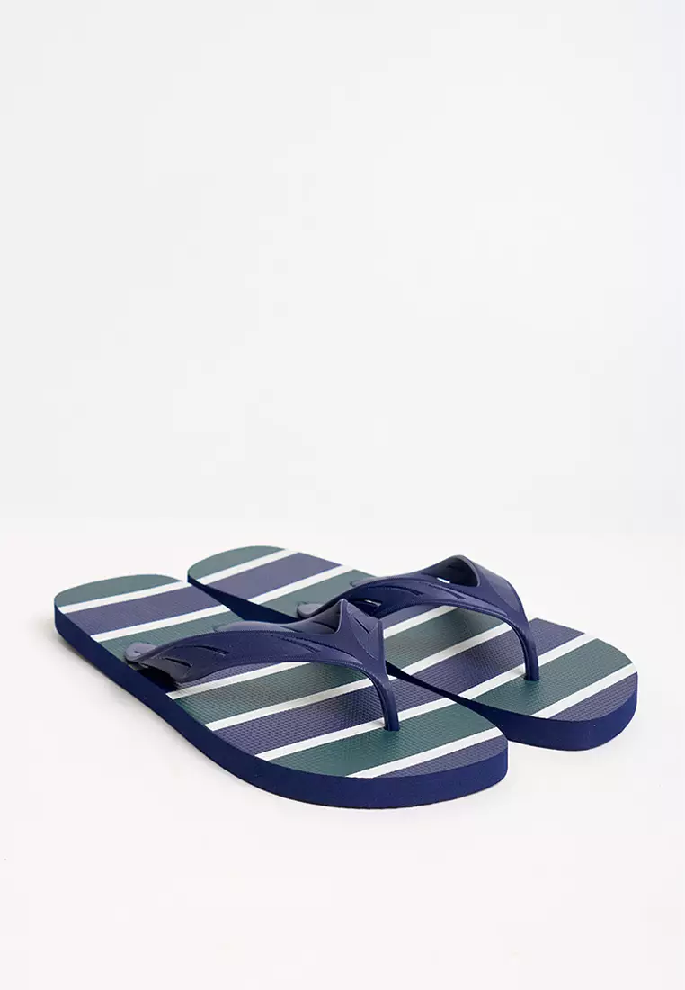 Men's Flip Flops with Printed Stripes