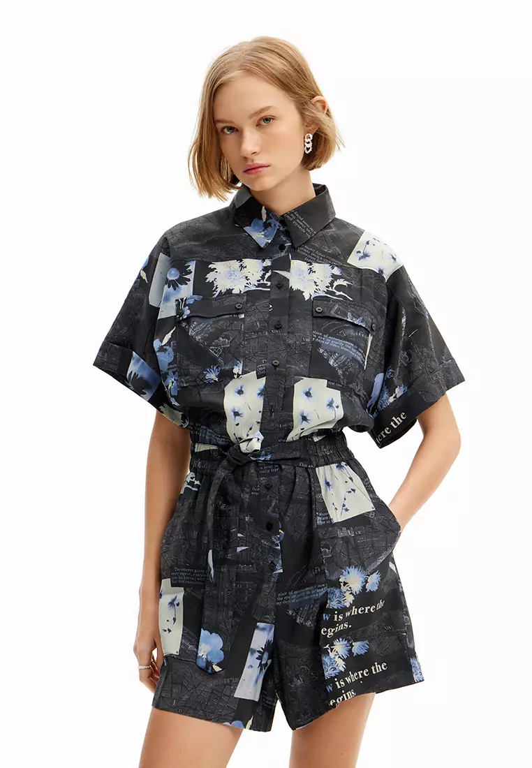 Desigual Woman Map playsuit.