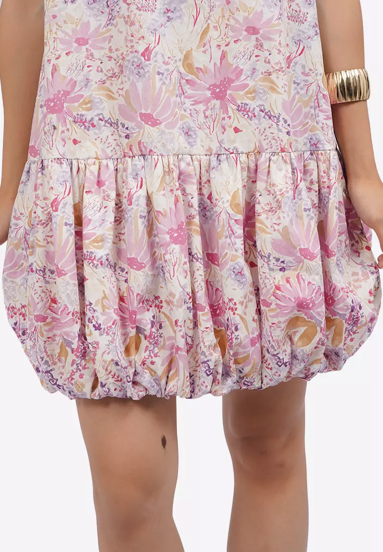 Sleeveless Printed Mini Dress