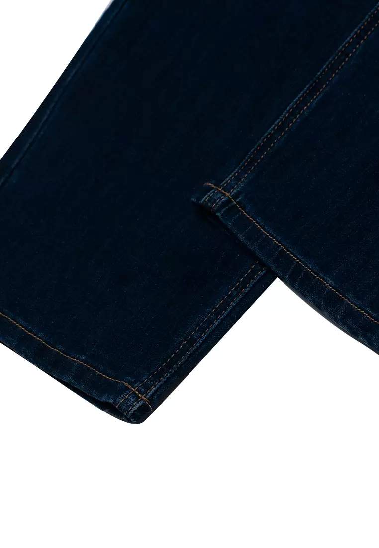 Women's High Waist Regular Tapered Fit Cropped Denim Pants