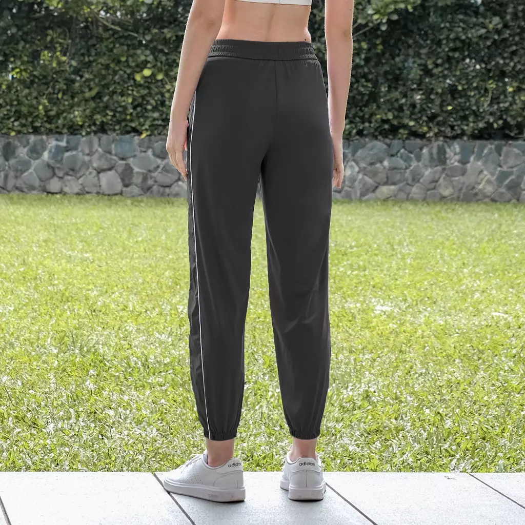 Fitwear Jogger Oversize Olahraga Wanita JOLENE 2 SIDE STRIPE - DARK GREY