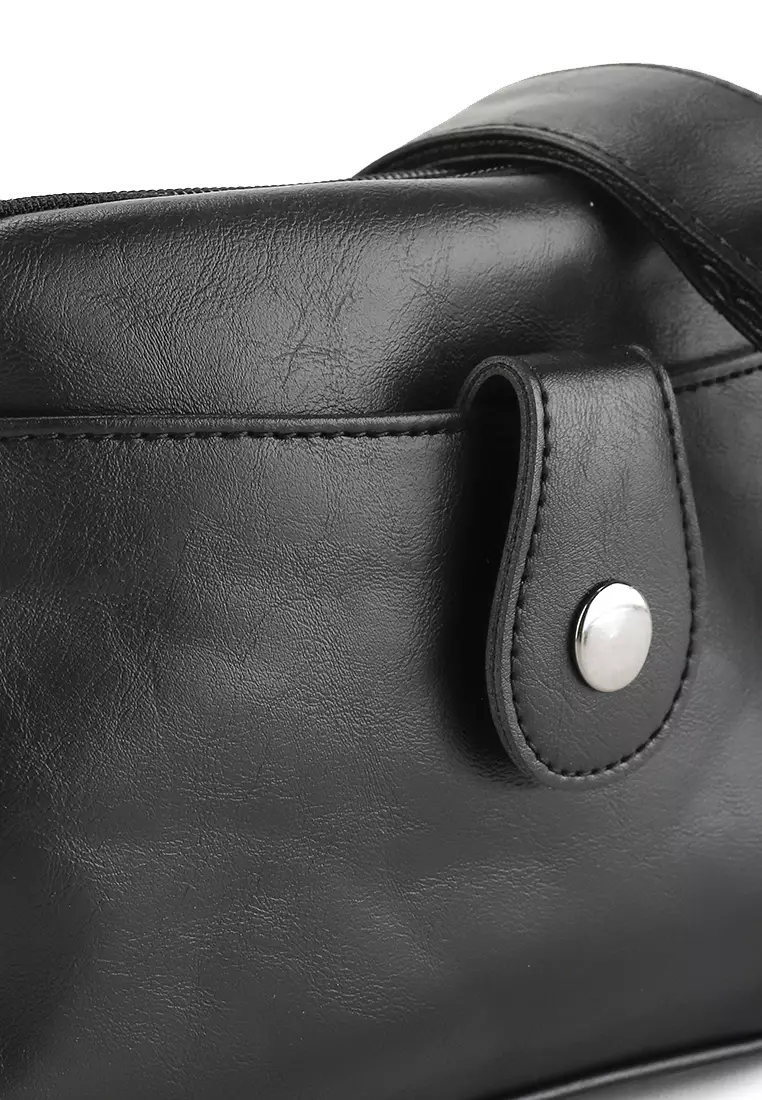 Distressed Leather Legacy Crossbody Pouch Bag