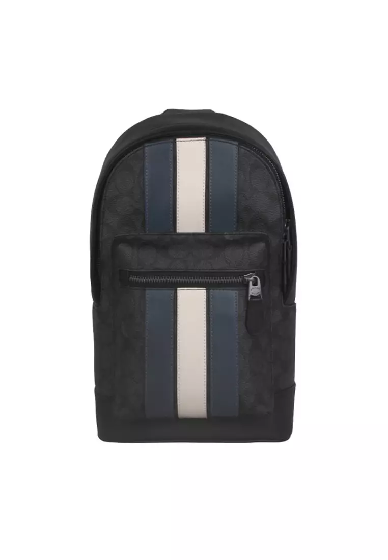 Buy Coach West Pack In Signature Canvas With Varsity Stripe