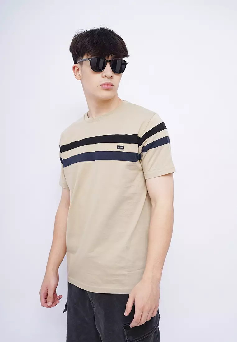 Ryusei Kaos Pria Yagaki CMB Light Brown