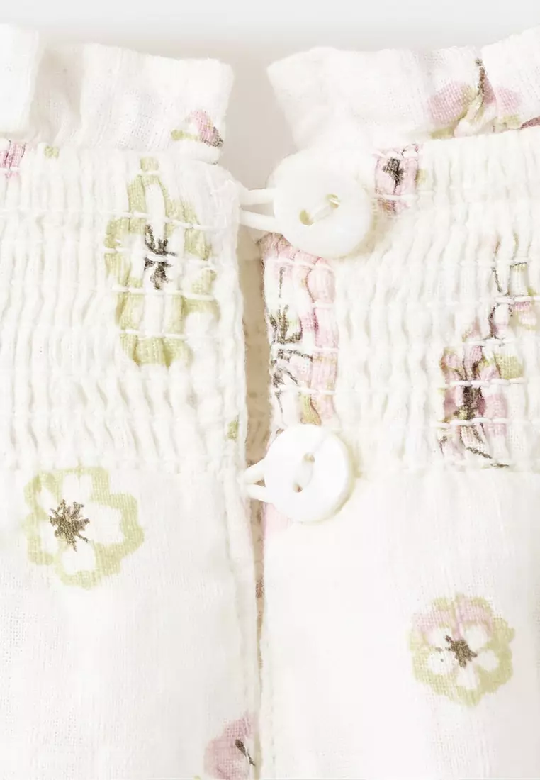 Cotton Blouse With Floral Pattern