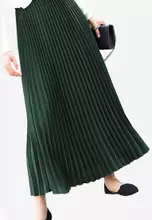 [MONOHA] / ☆ 25SS Cotton pleated skirt / 3 COLORS Leather pleated skirt (khaki / black) : MONOHA