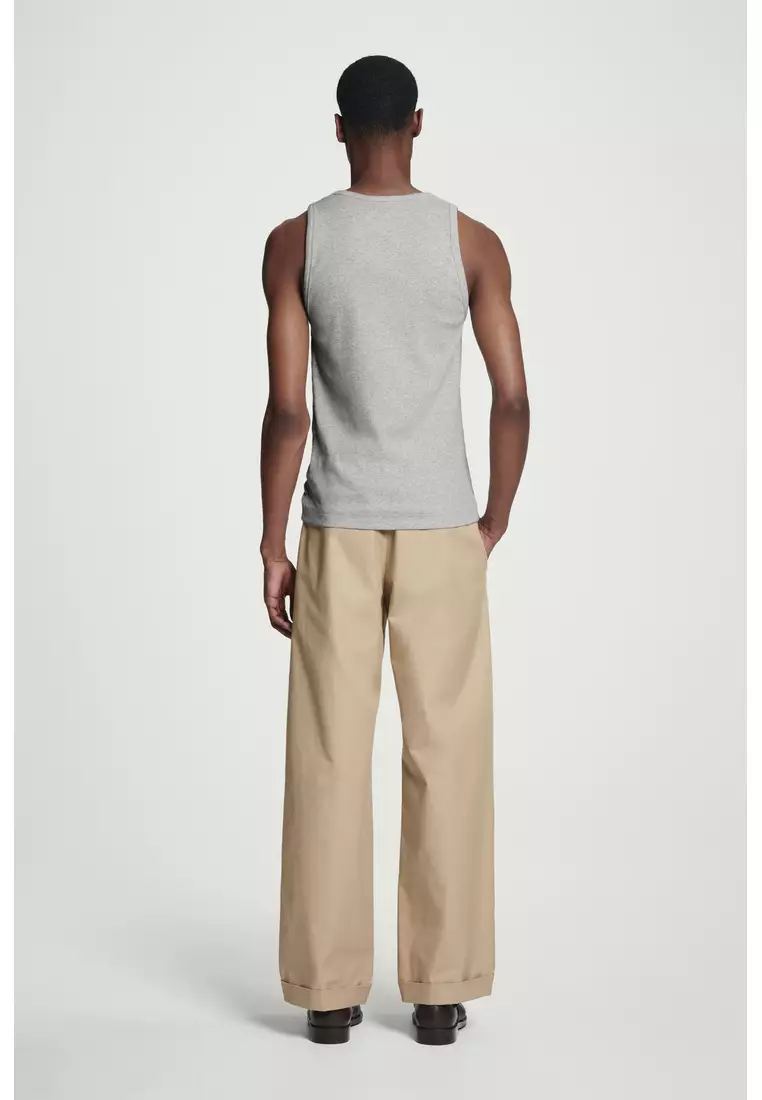 SLIM RIBBED COTTON TANK TOP