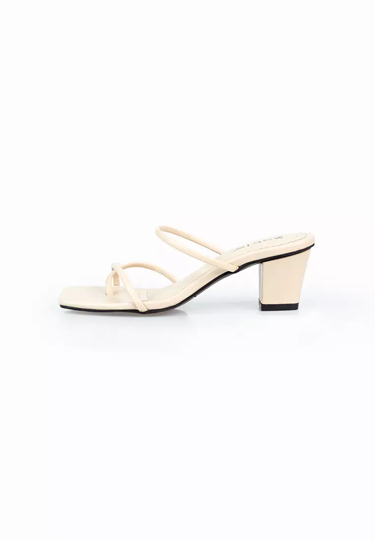 Seis Sophie Sandal Heels-CREAM