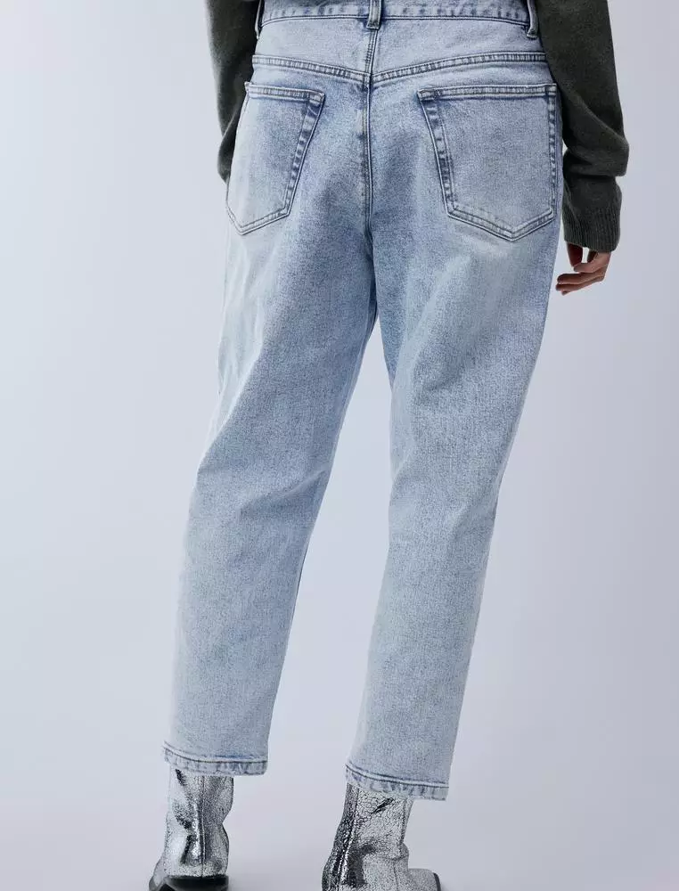 JNBY女士寬鬆錐形九分牛仔褲