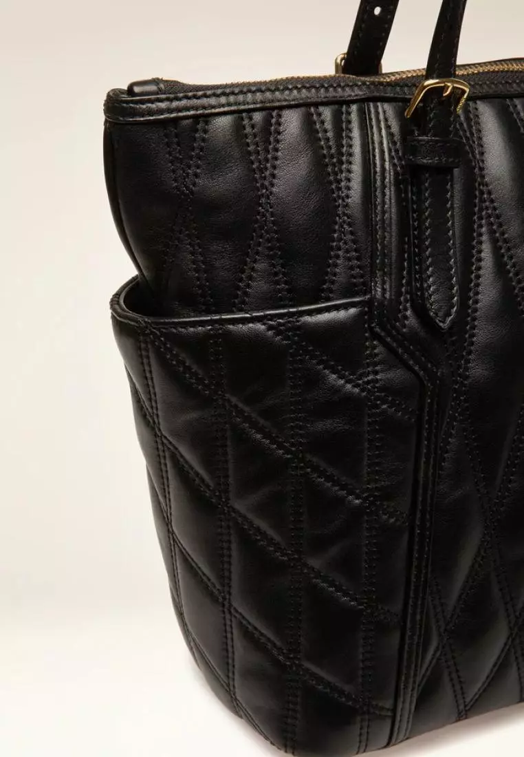 Bally Damirah Leather Tote Bag Black