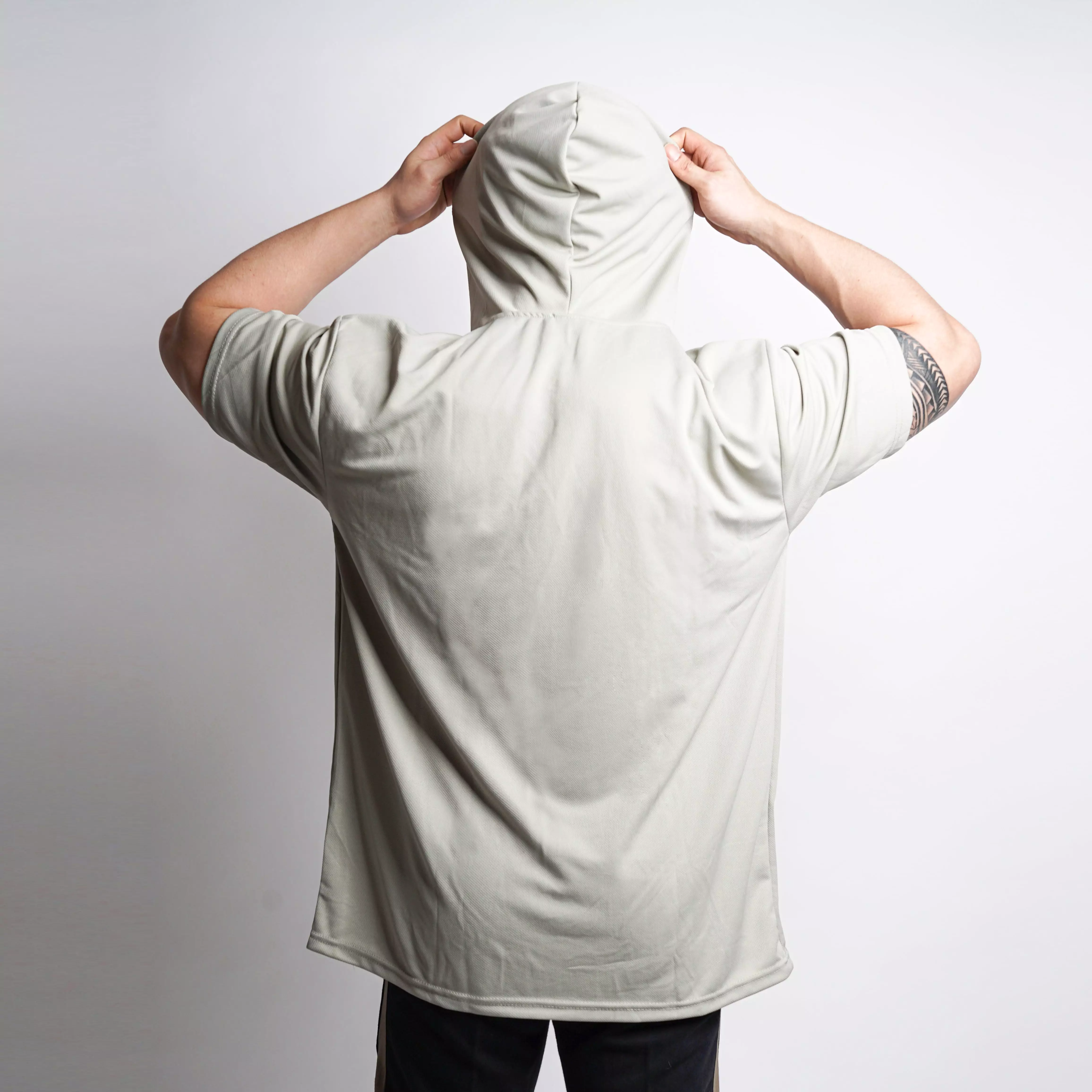 Jual Donson DONSON Hoodie Polos Pria Lengan Pendek Jumbo Grey Original ...