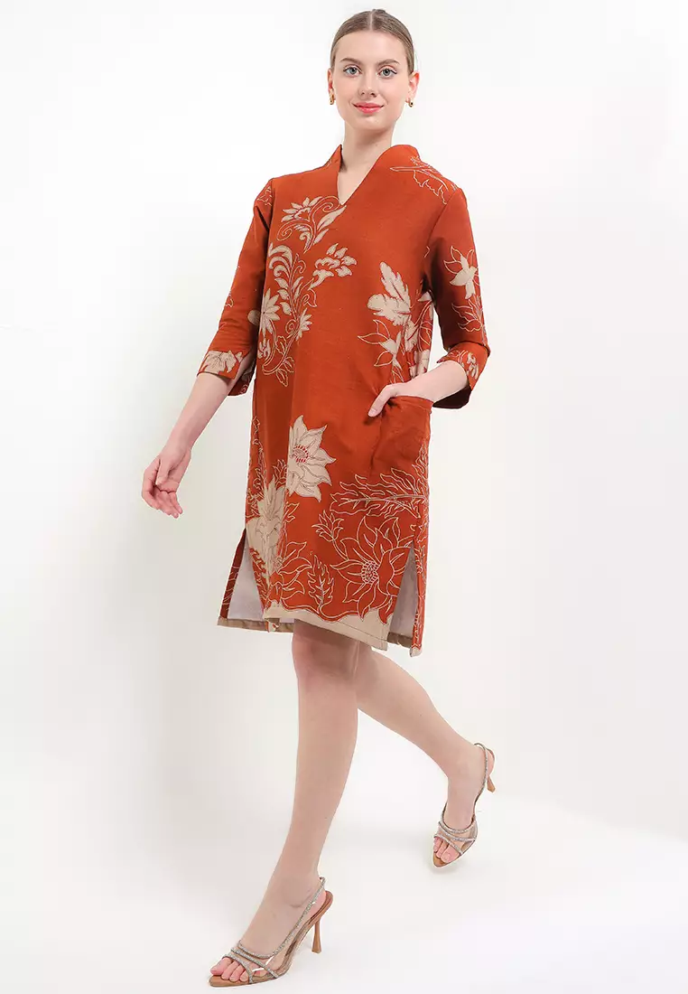 Dress Favor SwanNecked 7/8-LengthSleeves+Lining Tw