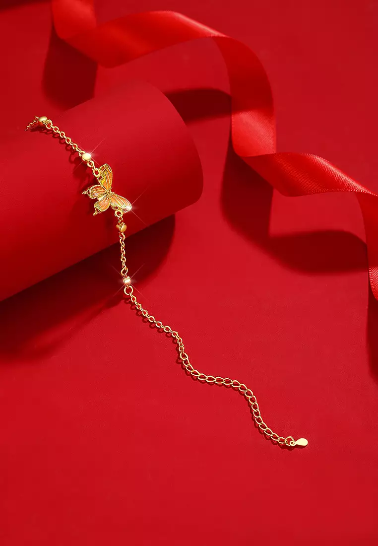Gelang Wanita Korea Fashion Original Titanium Butterfly Design Kalung Cewek Perhiasan