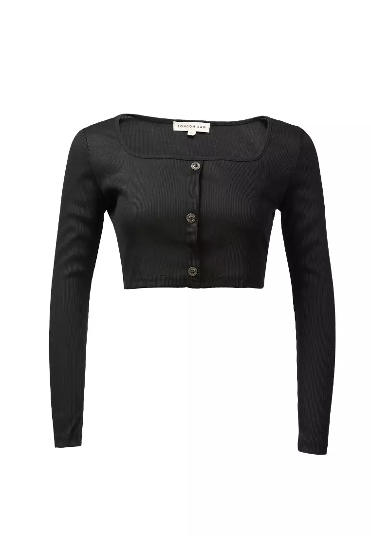 Buy London Rag Smart Play Black Crop Suit Top 2023 Online | ZALORA ...