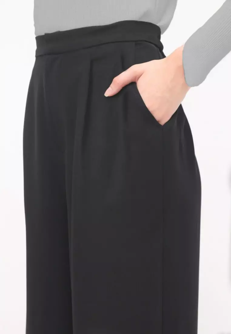 Plain Long Culot Black Arlette By Brilliant Girl Warna Hitam