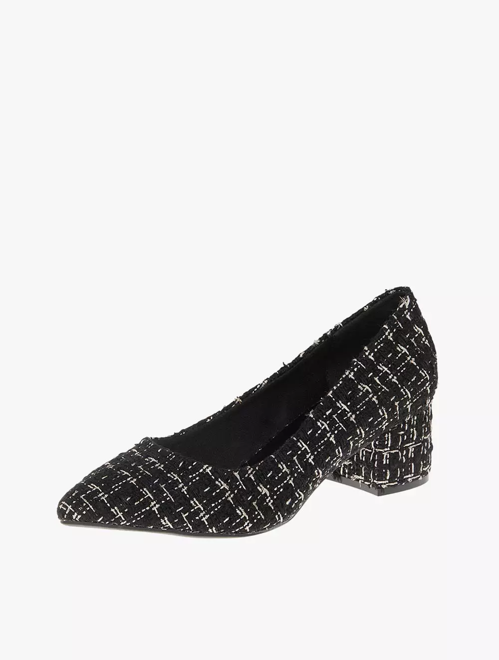 Payless Fioni Women Tweed Mana Low Block Heels - Black_04
