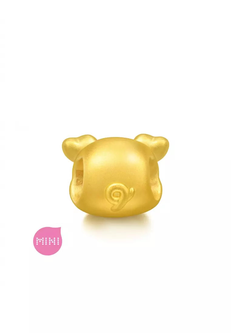 999 Gold Pig Charm for Women & Men 95970C  [Bracelet not included]