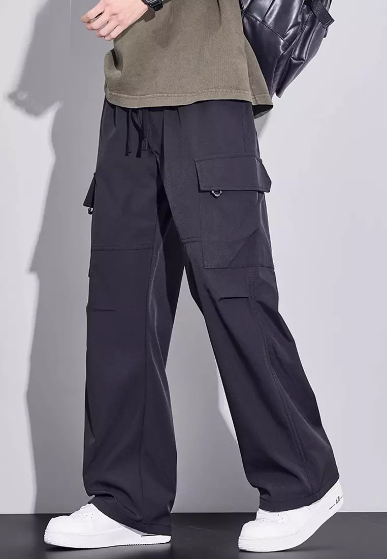 Drawstring Casual Cargo Trousers