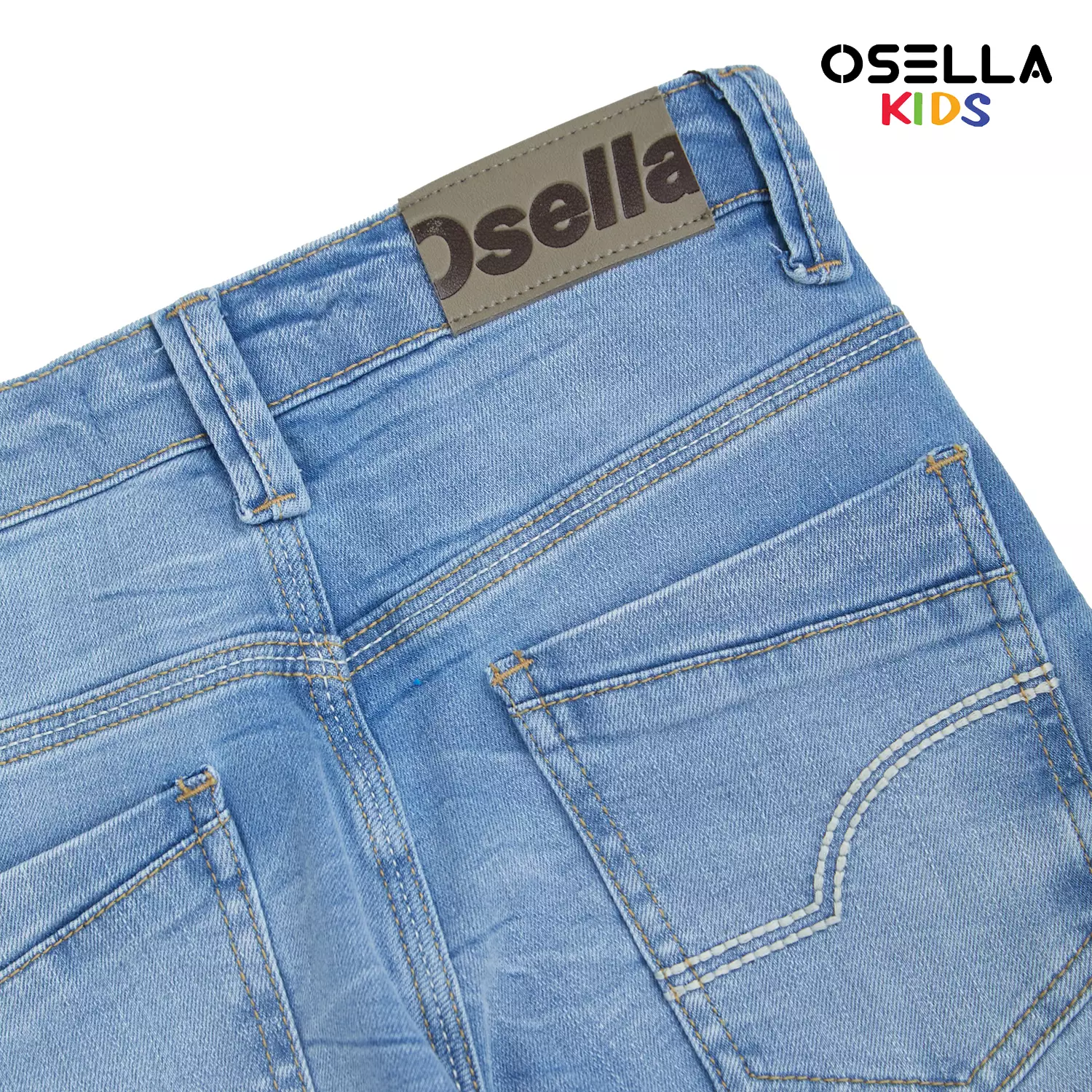 [NEW] Osella Miles Denim Long Pants in Light Washed With Destroy Detailing 228O5004A1 | Celana Jeans Panjang Anak Laki Laki
