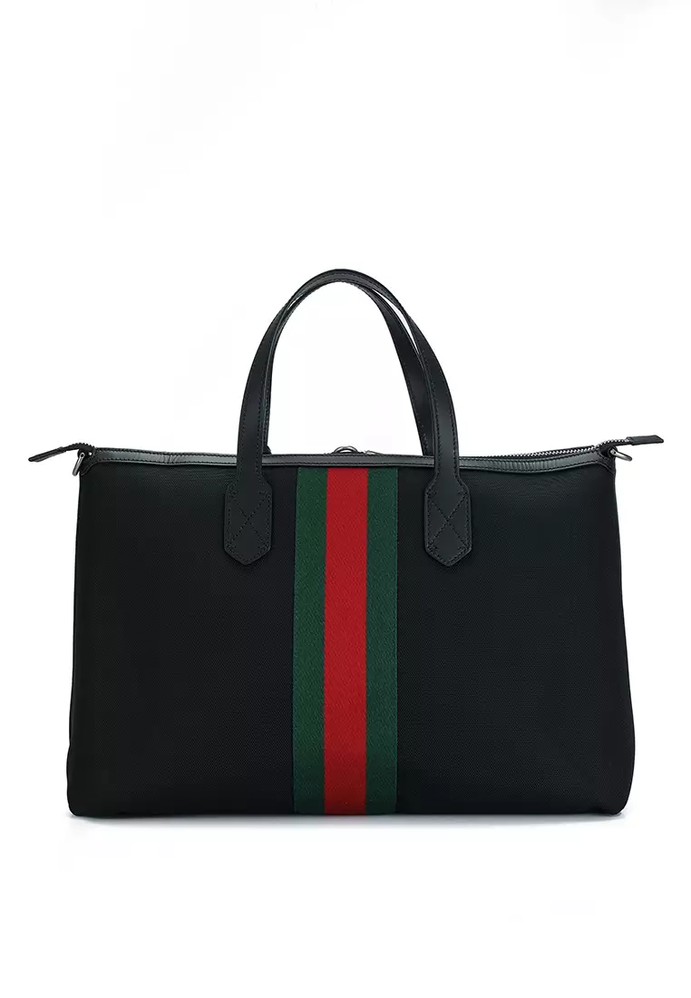 Gucci black canvas hobo bag hot sale