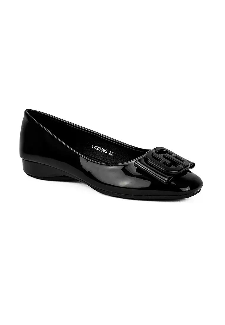 Women's Ballet Flats Shoes LW 23465 Black C21