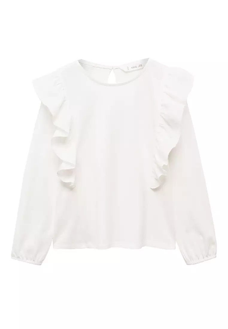 Buy MANGO KIDS Long Sleeve Ruffles Top 2023 Online | ZALORA Singapore