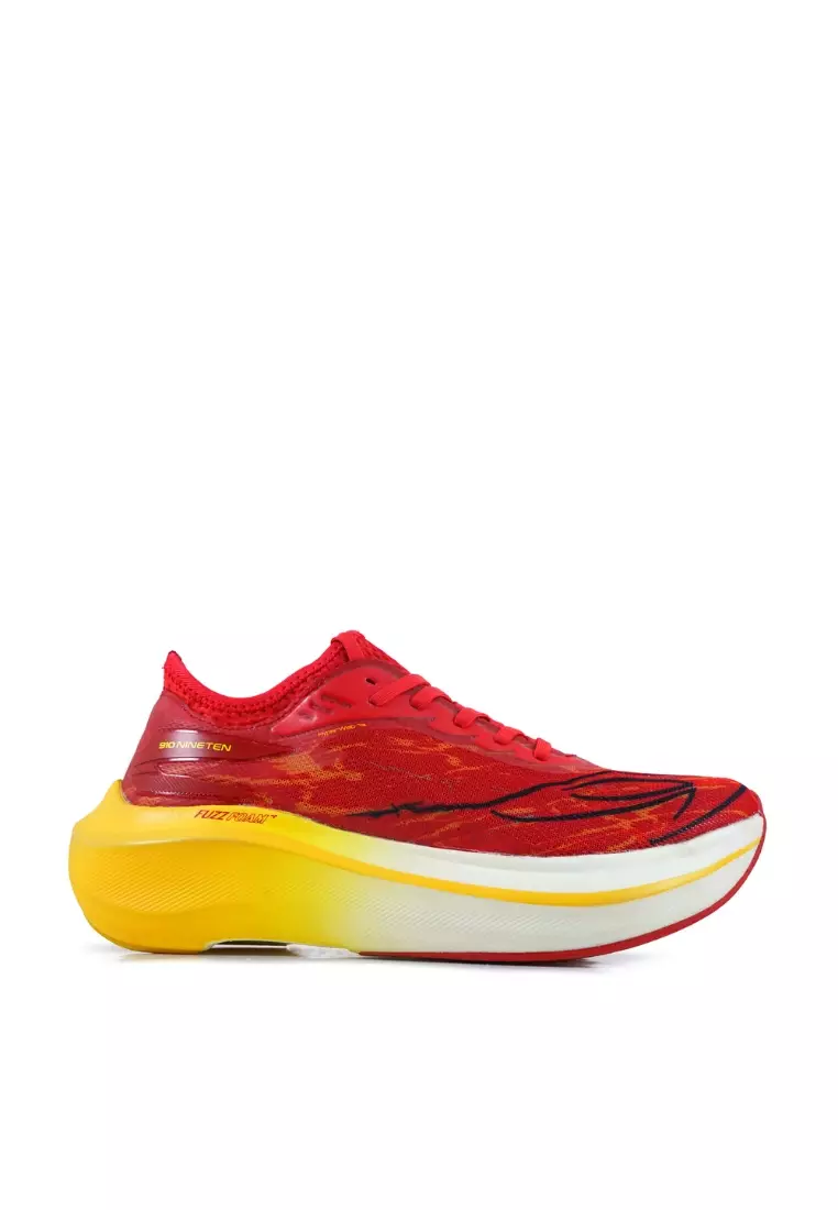910nineten HAZE VELOCE sepatu lari - Merah/Putih/Orange