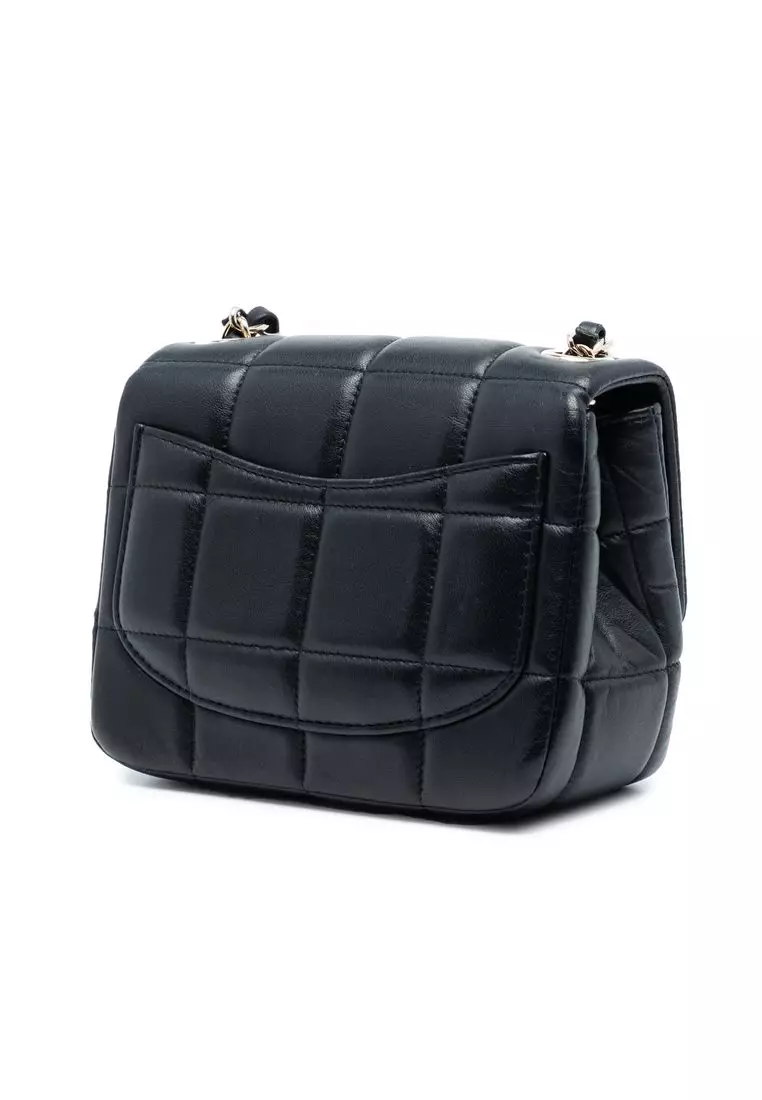 Pre-Loved Chanel Mini Square Lambskin Resin Crystal Monacoco Flap