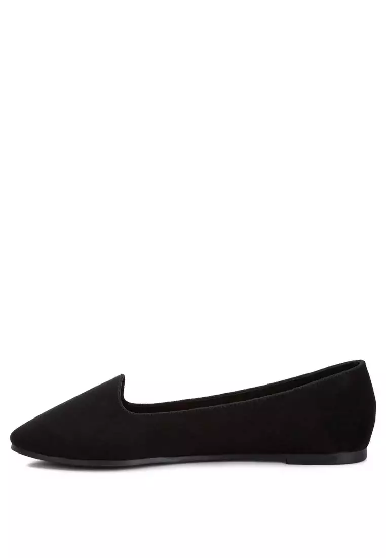 Balerina Datar Kasual Hitam