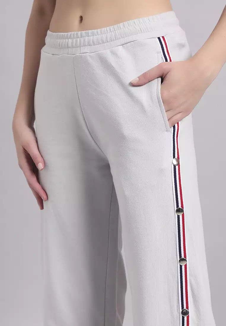 Celana Panjang Wanita Elevate Luxe Wide-Leg Performance Abu-abu