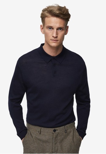 Jual Selected Homme Thom Long Sleeve Polo Tee Original Zalora Indonesia